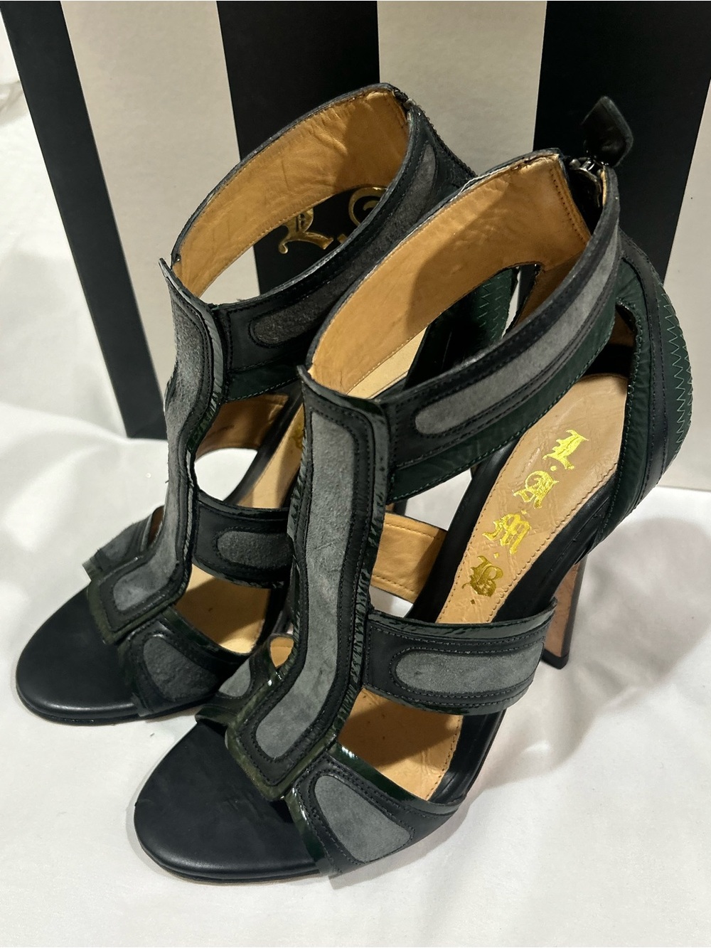Y2K LAMB by Gwen Stefani “Noel” Open Toe Heels Sandals Size 7.5